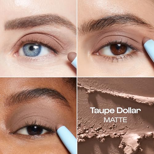 ALLEYOOP 11th Hour Waterproof Cream Eyeshadow Stick ? Long-Lasting Eye Shadow Pencil & Eyeliner, Cream to Powder Stick & Highlighter ? Smudge-Proof Eyeshadow Matte, Taupe Dollar Matte