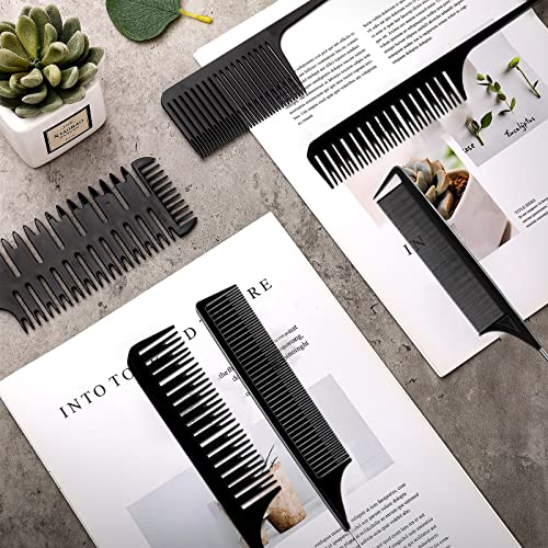 Highlight Comb Set, 6 Piece Set, Weaving, Sectioning, Styling, and Hair Dyeing Combs Professional Weaving Styling for Foiling and Balayage Coloring(Various Style)