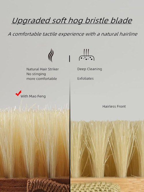 Ergonomic Premium Wood Body Brush for Wet & Dry Use - Easy to Carry, Soft Bristles Exfoliate Dead Skin & Cellulite, Ideal for Dry Brushing, Enhances Skin Health & Circulation
