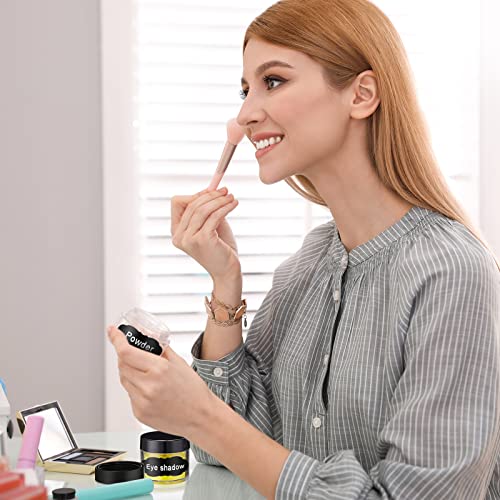 100 Set Plastic Jars Makeup Travel Makeup Container with Lids Small Storage Containers for Creams Toiletries Chalkboard Label Stickers Marker(1 oz,Black)