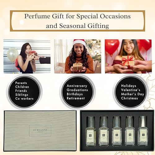 Jo Malone Cologne for Men and Women ? Fragrance Variety 5 Piece Mini Gift Set (0.30 oz Each)
