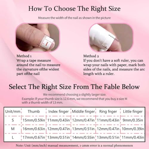 10 Pcs Duck Press on Nails Medium Fake Nails Sea Waves Pink French Tip Handmade False Nails with Glue, with 3D Golden Heart Design Artificial Acrylic Stick on Nails for Women£¨M£©
