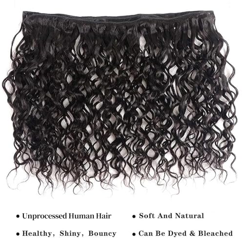 Deep Wave Human Hair Bundles 16 18 20 Inch 12A Unprocessed Brazilian Virgin Hair Deep Curly 3 Bundles Wet and Wave Hair Extensions Natural Colo