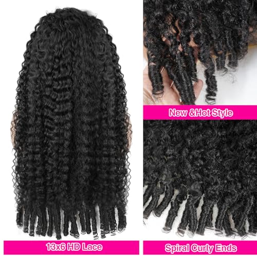 CHEETAHBEAUTY 13x6 HD Transparent Burmese Curly Wig Human Hair 250% Density Curly Lace Front Wigs Human Hair Pre Plucked with Baby Hair Virgin Human Hair Wigs for Women 20Inch