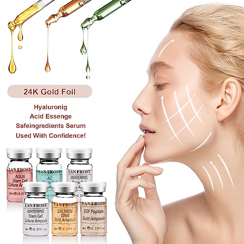 BB Facial Glow Starter Kit Serum Hyaluronic Acid Essence Skin Care Set 0.27oz 12 Vials, Skin Care Serum for Face BB Radiance Facial Kit