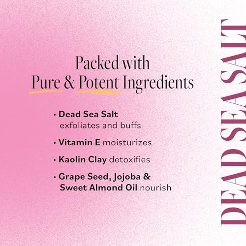 DERMA E Microdermabrasion Scrub with Dead Sea Salt & Citrus Essential Oils ? Facial Exfoliating Scrub Smooths, Revitalizes and Renews ? Ideal for Scars and Wrinkles, 2oz