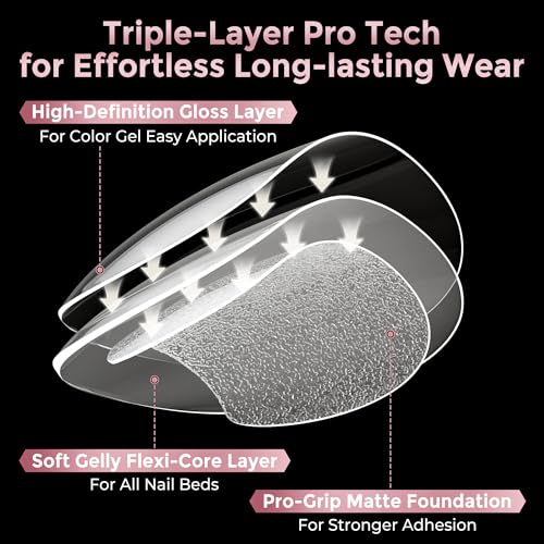 Short Almond Nail Tips, 240pcs Soft Nail Gel Tips Pre-Shaped Acrylic Fake Nails, Half Matte Full Cover Clear Gelly Press on Flase Nail Tips for Extension Nail Manicure Home DIY 12 Sizes Gelly Tips