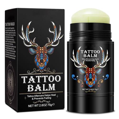 Tattoo Aftercare Butter Balm, 2.6 oz, Old & New Tattoo Moisturizer Healing Brightener for Color Enhance, Natural Organic Tattoo Cream