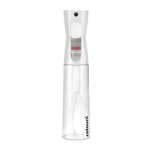 Cotouni Continuous Spray Bottle for Hair Care, Hydrating Skin Care | Plant Mister or Squirt Bottle for Ironing and Cleaning, 10.1 fl oz/300 mL Clear Glass, 9.8"(H) x 2.08"(W)