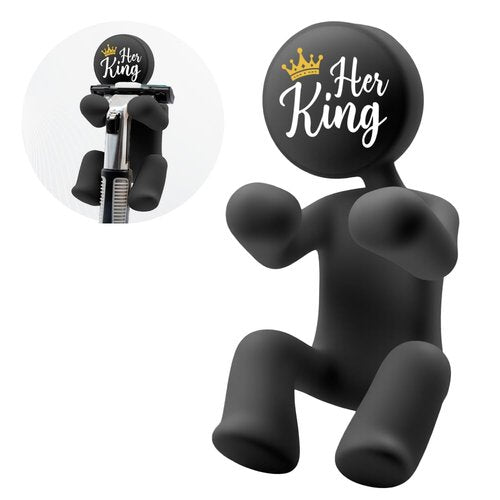 AGMDESIGN Her King Silicone Razor Holder, Funny Bathroom Decor for Inside Shower, Cool Gadgets Leg Razor Holder for Men Boyfriend Her King, Valentine’s Day Birthday Gifts for Men Boyfriend Husband Dad