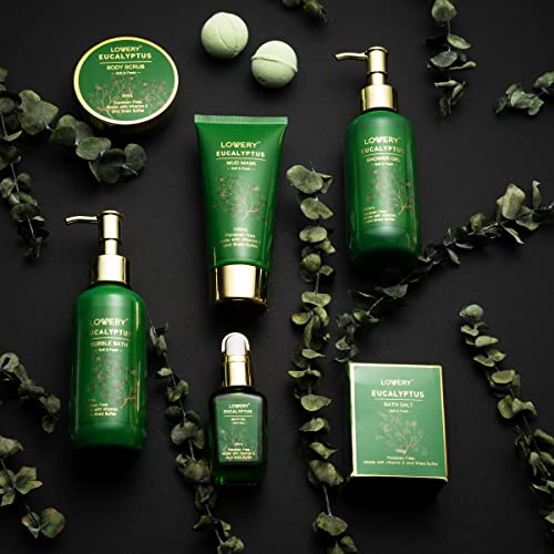 Mothers Day Gifts for Women & Men Who Have Everything, Eucalyptus Spa Gift Baskets for Mom, 16pc Bath Gift Set for Birthday Gifts for Women, Body Self Care Set for Pampering & Relaxation Basket