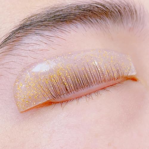 Korean Lash Lift Shields Asian Flat Shields 1mm Thin Lash Lift Pad For NO.1 Perm Soften Eyelashes Lash Lifting Pads For Salon Usage Flatter Rods For Perming Lashes Thoroughly (Gold)