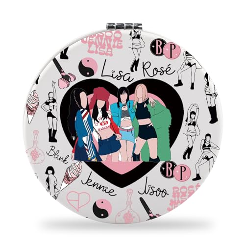 SEIRAA Korean Queen Pocket Mirror Music Gifts Korean Music Makeup Mirror Korean Group Merchandise (4 BP)