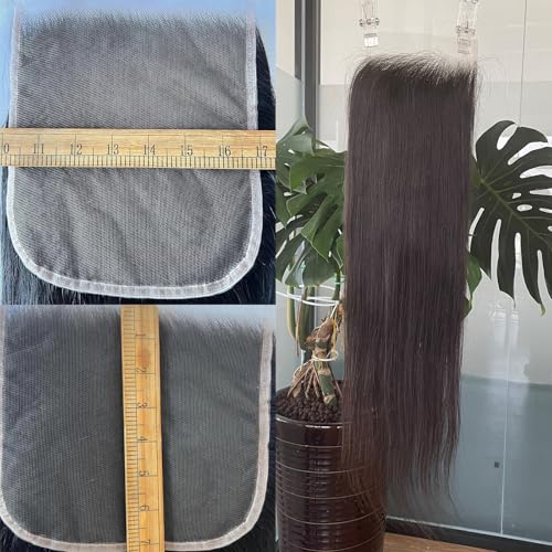 7x7 Closure HD Lace Pre-plucked Natural Hairline Straight 0.10mm Ultra-thin Invisible SKINLIKE Lace Frontal 100% Human Hair 20 Inch