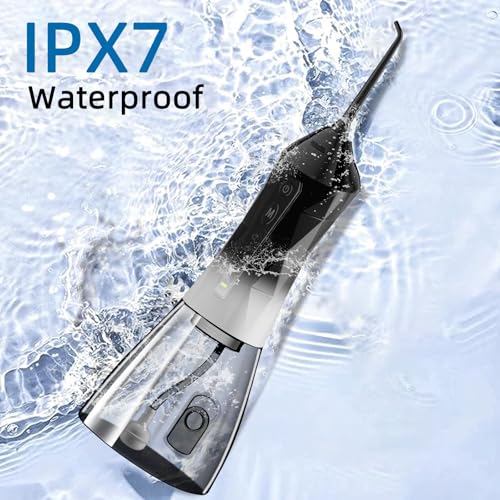 Water flosser+Electric Toothbrush Combination Set -5-Speed Sonic Electric Toothbrush, 4-Speed Portable Water flosser, Super Waterproof, a Great Gift for Friends (Black)