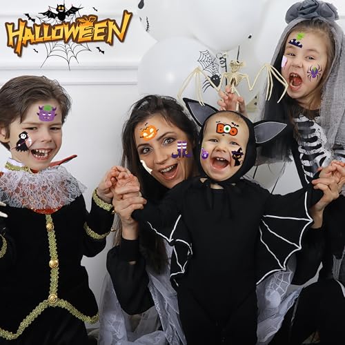 Halloween Party Favors - 150 PCS Halloween Tattoos for Kids | Womens Halloween Costumes 2025 - Halloween Games Treats Toys Gifts Crafts Party Supplies - Halloween Shirts Makeup Pajamas for Adult