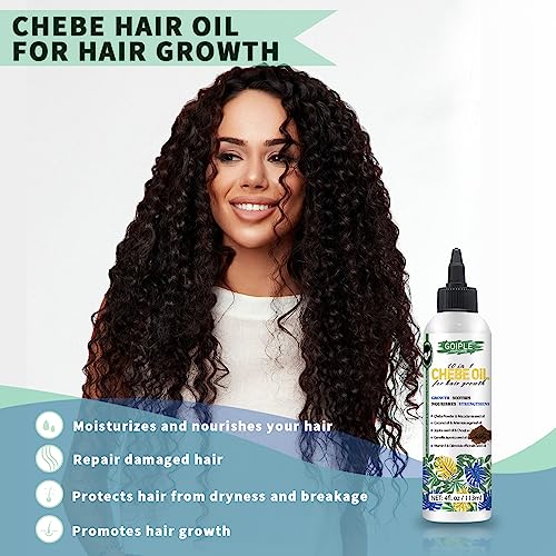 WOZUTUNT 4 FL OZ Natural Chebe Hair Oil for Hair Growth, Moisturizer for Scalp, for All Hair Types