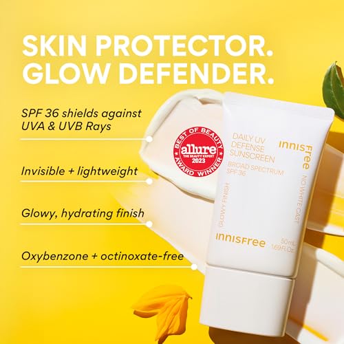 Innisfree Daily UV Defense SPF 36 ? Korean Face Sunscreen, Invisible Finish, Broad Spectrum, No White Cast, Lightweight, Hydrating