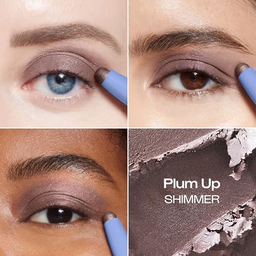 ALLEYOOP 11th Hour Waterproof Cream Eyeshadow Stick ? Long-Lasting Eye Shadow Pencil & Eyeliner, Cream to Powder Stick & Highlighter ? Smudge-Proof Eyeshadow Shimmer, Plum Up Shimmer