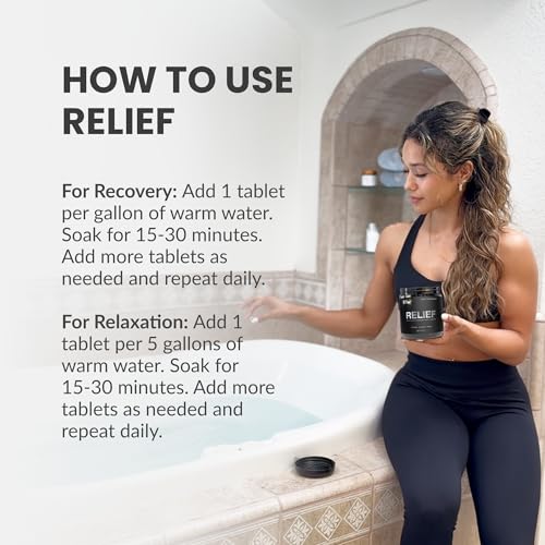 New Relief Hydrogen Bath Bomb Tablets: Relax Muscles, Soothe Discomfort, and Recover Naturally ? Magnesium Hydrogen Soak (180 Tablets)