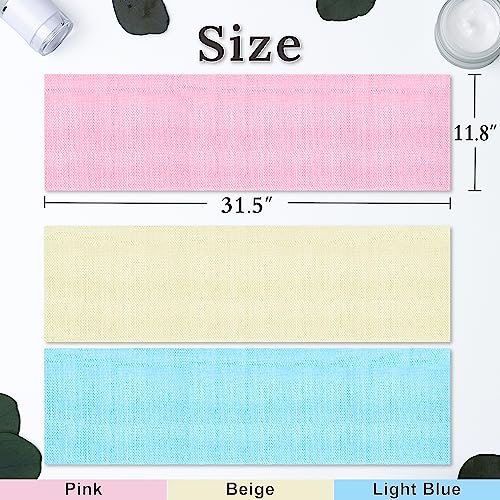 myHomeBody African Net Sponge, African Bath Sponge, Body Exfoliator Scrubber, Bath Washcloths, Exfoliating Net, Shower Back Scrubber, Set of 3, Light Blue, Beige, Pink