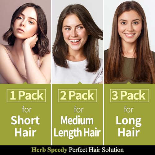 Dongsung Herb Speedy Color Cream(Deep Brown, 3Pack) Korean Herbal Vegan Hair Dye PPD-Free Ammonia-Free Hypoallergenic 100% Gray Coverage, Odorless, Dermatologically Tested, Quick 20-Minute Application