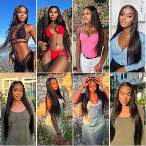 12A Human Hair Bundles Brazilian Straight Hair Bundles 26 28 30 Inch Unprocessed Virgin Weave 3 Bundles Human Hair Raw Remy Hair Bundles Natural Black