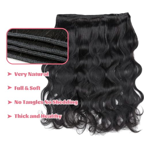 14A Human Hair Bundles 16 18 20 Inch Body Wave Bundles Human Hair 100% Unprocessed Brazilian Virgin Hair Body Wave 3 Bundles Human Hair Extensions for Women