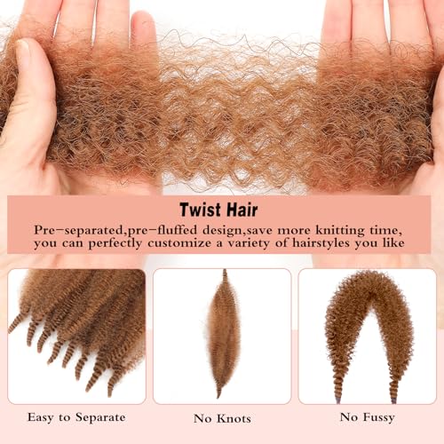 8 Packs Afro Twist Hair 24 Inch Springy Twist Hair For Soft Locs Marley Twist Braiding Hair Twist Extensions (30#£©