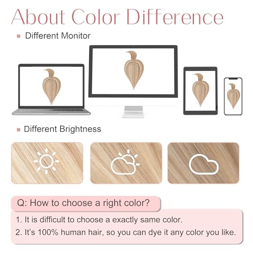 SEGO Hair Toppers for Women Real Human Hair with Bangs Mono Base 14 Inch Clip In Bangs Wiglets Topper Hairpieces for Women with Thinninghair -12P613 Golden Brown&Bleach Blonde