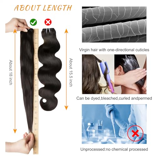 14A Brazilian Body Wave Bundles Human Hair 18 20 22 24 Inch 100% Real Raw Virgin Human Hair Bundles Body Wave 4 Bundles Human Hair Extension Natural Color£¨18 20 22 24£©
