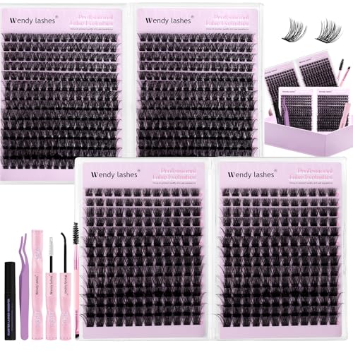 Wispy Lash Clusters Kit Packs: Wendy, 784Pcs, C3, C3, C9, C9, D Curl, 10-18mm Mixed, Natural, Volume, Soft, DIY Eyelash, Individual, Fake Lashes, Bulk Pack