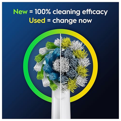 Oral B Cross Action Electric Toothbrush Replacement Brush Heads Refill, 4Count