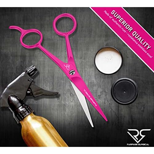 Professional Hairdresser Scissors 6.5" Inch Pink Hair Cutting Shears Japanese Stainless Steel Salon Barber Scissor (Barber Scissors, Japanese, B-4)
