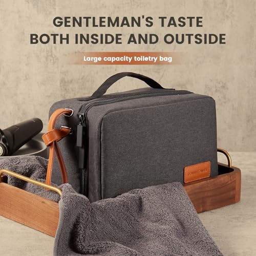 ROWNYEON Toiletry Bag for Men, Waterproof Travel Toiletry Bag with Hanging Accordion Design, Large Capacity Toiletries Bag for Easy Storage