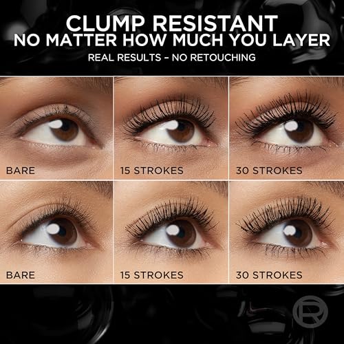 L'Oreal Paris Paradise Big Deal Mascara, Volumizing and Lengthening Formula, Buildable, Clump Resistant, Washable Blackest Black Mascara, 0.33 Fl Oz
