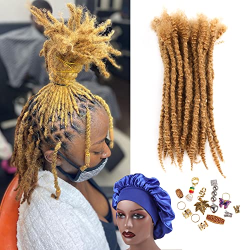 Orientdreads Textured Loc Extensions with curly ends,Human Hair 100% Human Hair Full Handmade for Women/Men Can Be Curled and Bleached (27, 10in 0.4cm 80 strands)