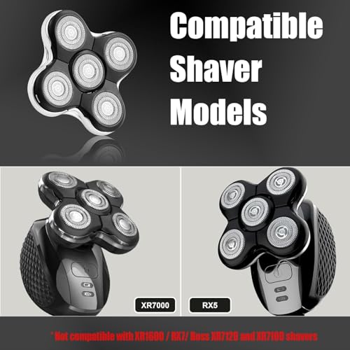 Balder Pro Shaver Peplacement Heads for Remington Balder Pro Head Shaver Model XR7000/XR1500/XR1501 Electric Shaving for Bald Men,3 Pack
