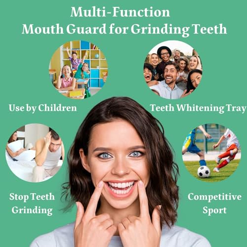 Mouth Guard for Clenching Teeth at Night, 4 Pack Night Guards for Teeth Grinding, Reusable Teeth Grinding Mouth Guard, Mouthguards for Grinding of Teeth