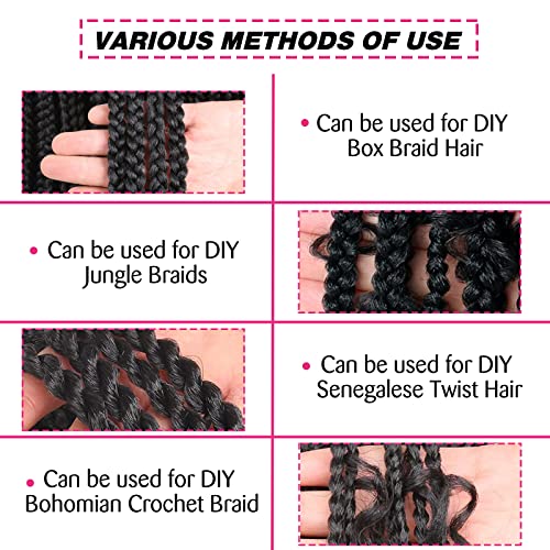 Unionbeauty Pre Streched Braiding Hair 30 Inch 8 Packs Ombre Brown Blonde Long Brading Hair Soft Yaki Texture Easy Braid Hair for Braids Hot Water Setting Synthetic Crochet Hair Extensions (1B27613#)