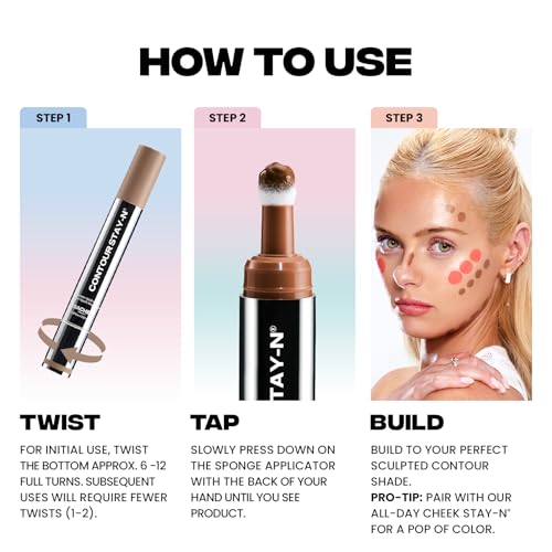 Sacheu Liquid Contour STAY-N Long Wear Cream Contour Makeup ? Long Lasting, Blendable, & Lightweight Formula ? Vegan & Cruelty-free, Giving Drama