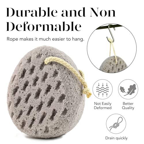 BAIMEI IcyMe Bath Sponge, Sponge Loofah Body Scrubber, Shower Pouf Cleaning Loofahs Sponge, Shower Use Sponge (Pink Grey)