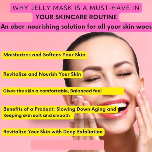 Hyaluronic Acid Jelly Mask ? Professional Gel Face Mask for Facials, Vajacial Mask Treatment, Mascarilla Hiroplastica Facial, Hydrating Skincare Mask