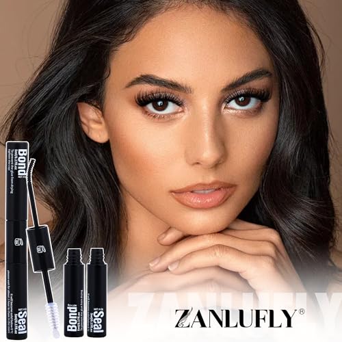 Lash Glue Waterproof Eyelash Glue Strong Hold Lash Cluster Glues 2 in 1 Lash Bond and Seal for Lash Extension Long-Lasting Eyelash Adhesives DIY Lashes at Home by zanlufly