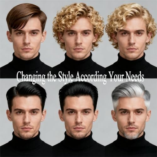 Skinlike Real HD Lace Human Hair Toupee for Men, 8x10 Inch Lace Front with Thin Skin Back and Side Q6B Mens Hair Piece, Mens Wig 1B# Natural Black