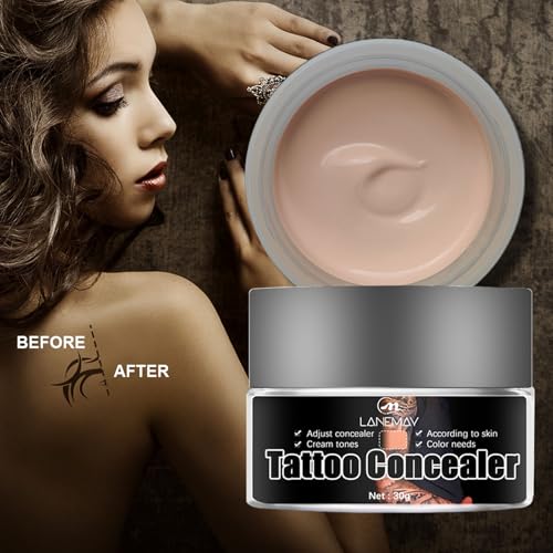 Tattoo Cover Up, Invisible Waterproof Concealer,Long Lasting 30g light