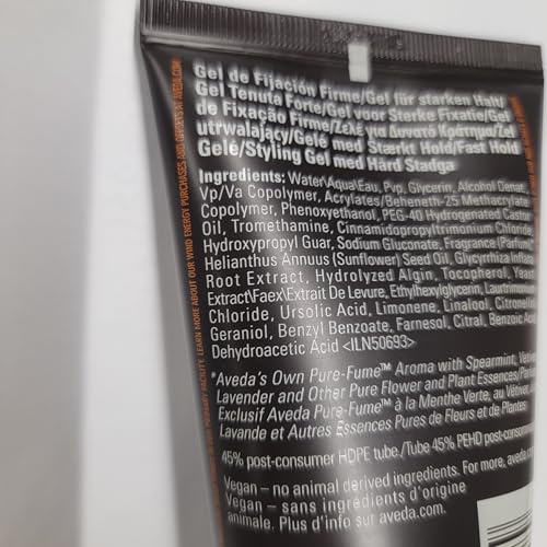 Aveda Men Pure-Formance Firm Hold Hair Gel for Men | Maximum Hold, Control, Shine, 5 Fl Oz