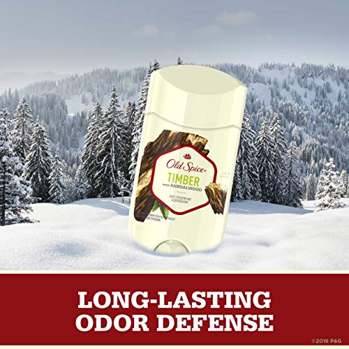 Old Spice Antiperspirant Deodorant for Men, Timber With Sandalwood, Inspired by Natural Elements, Invisible Solid, 2.6 Oz, Pack of 12