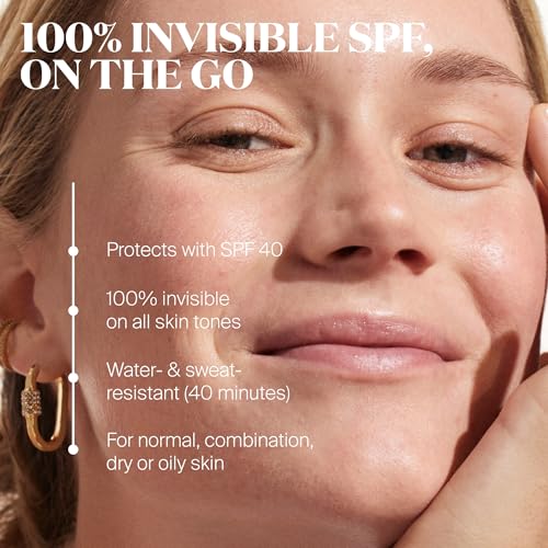 Supergoop! Unseen Sunscreen Stick - SPF 40 - Clear & Invisible Sun Protection - Broad Spectrum Face Sunscreen - Glides Over Makeup - Natural Finish - For All Skin Types - 0.7 fl oz