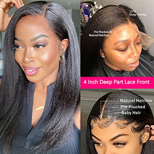 GOLFMAX human hair wig lace front wigs human hair pre plucked with baby hair transparent hd lace front wig for black women 28 Inch